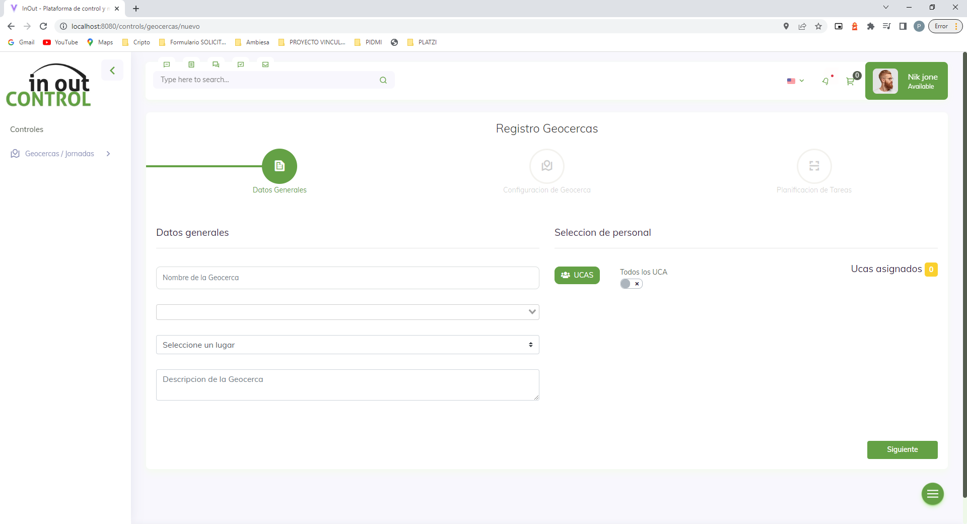 Home - IN/OUT CONTROL
